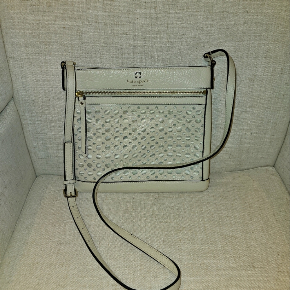 Kate Spade Cream Textured Crossbody Bag